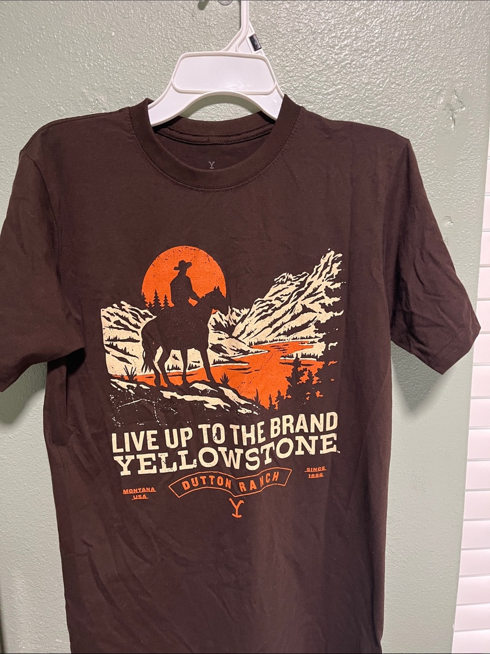 Yellowstone Dutton Ranch Graphic Tee - Brown & Orange